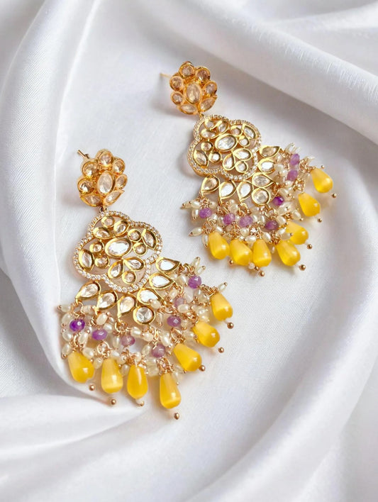 GAHANA MULTICOLOR KUNDAN CHANDBALI
