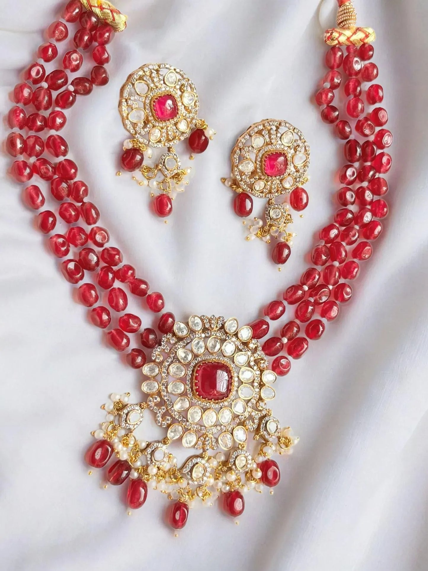 SHEHRISH RUBY KUNDAN NECKLACE
