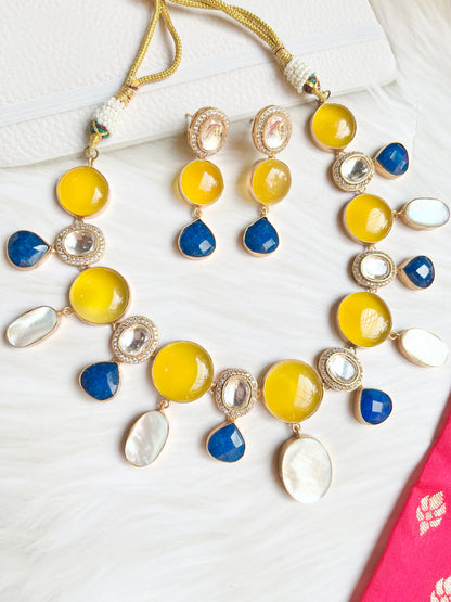 SOBHANA YELLOW STONE NECKLACE SET