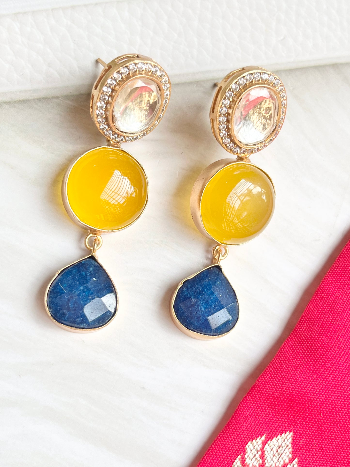 SOBHANA YELLOW STONE NECKLACE SET