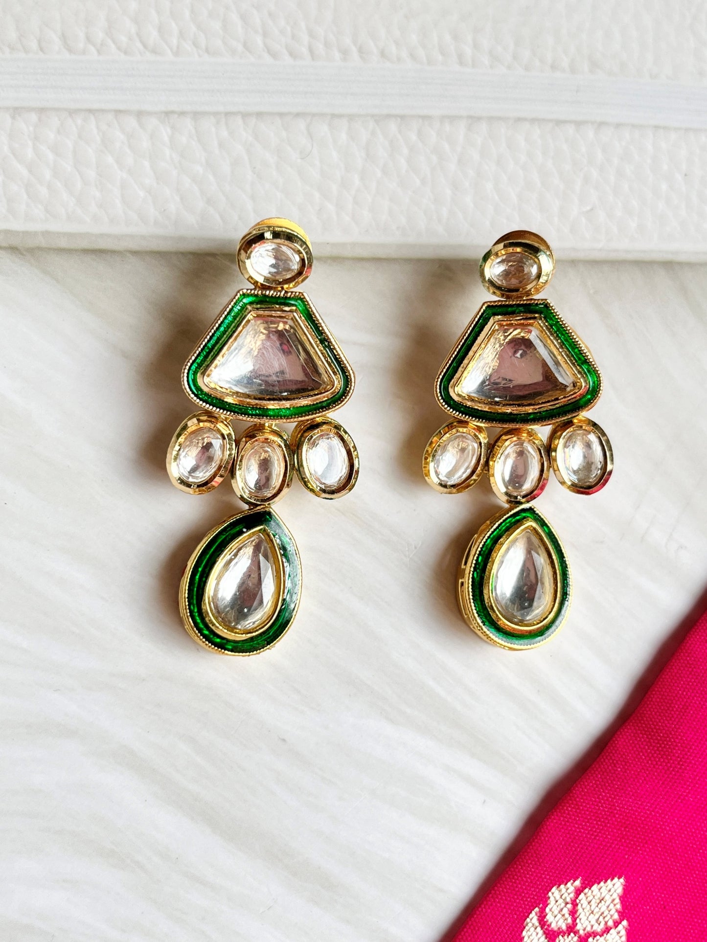 ENA GOLD KUNDAN JEWELLERY SET