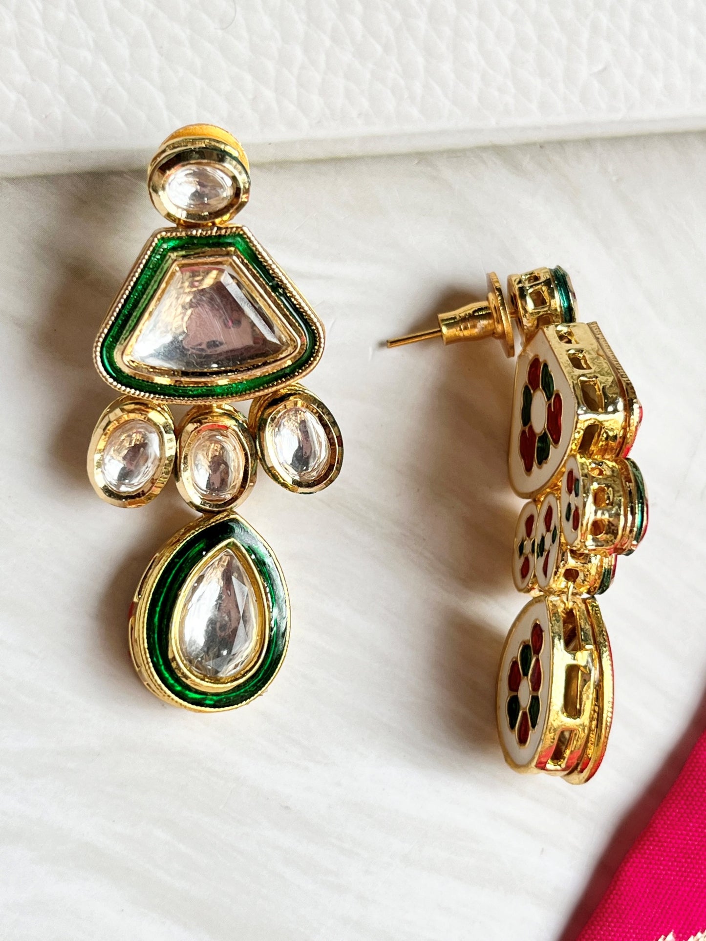 ENA GOLD KUNDAN JEWELLERY SET