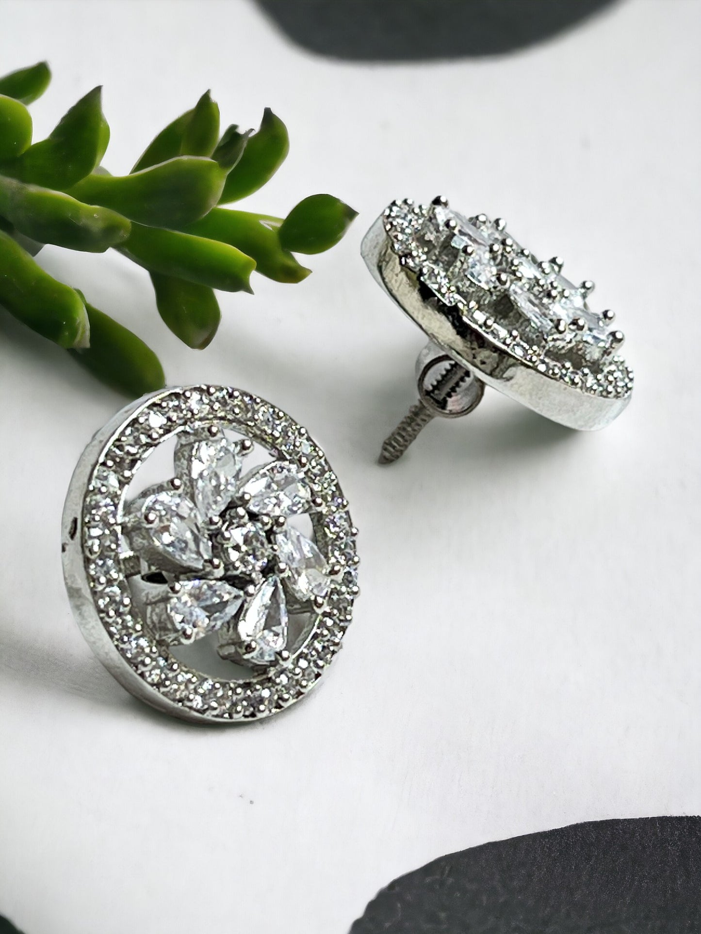 HEMANI WHITE ZIRCONIA STUDS