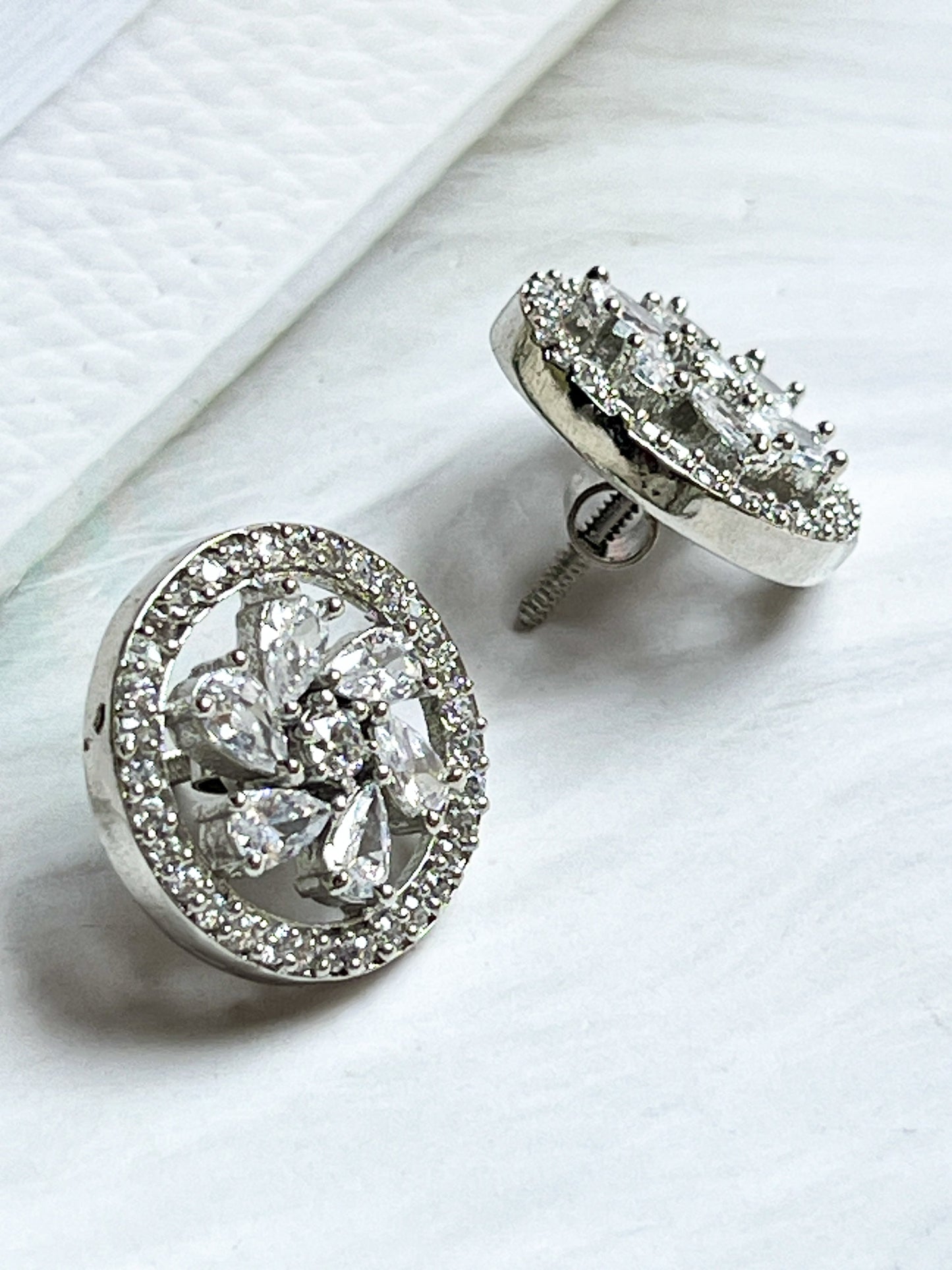 HEMANI WHITE ZIRCONIA STUDS