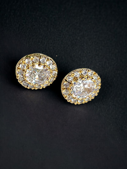 FIZA GOLD ZIRCONIA STUDS