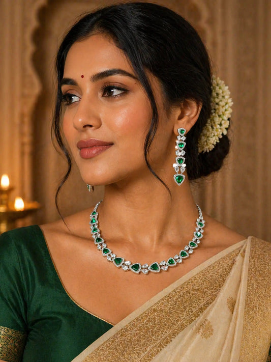 PARI EMERALD ZIRCONIA NECKLACE