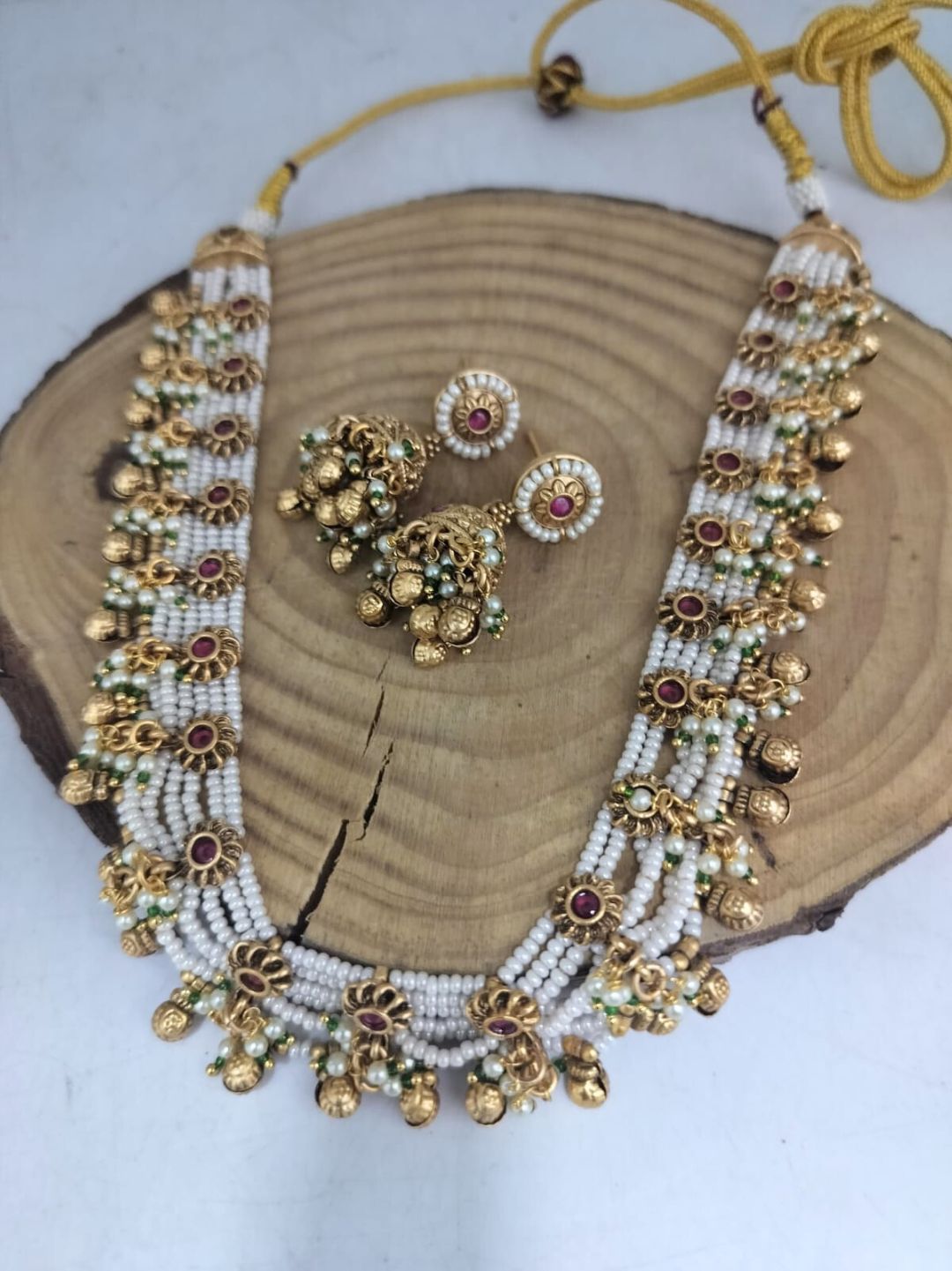 MEENAKARI RAJWADI JEWELLERY SET