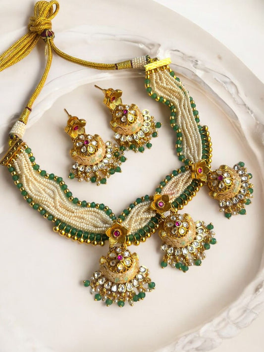 ROSHNI RAJWADI JEWELLERY SET