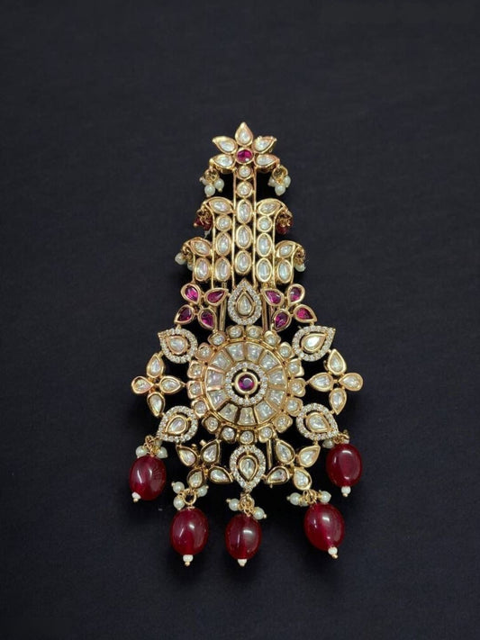 Ruby Kundan Brooch
