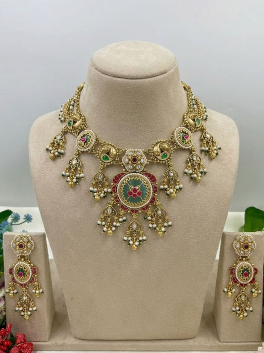 MAHIKA RAJWADI STATEMENT NECKLACE SET