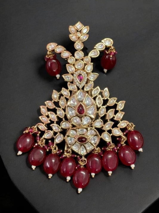 RUBY SHINE MOISSANITE KUNDAN KILANGI