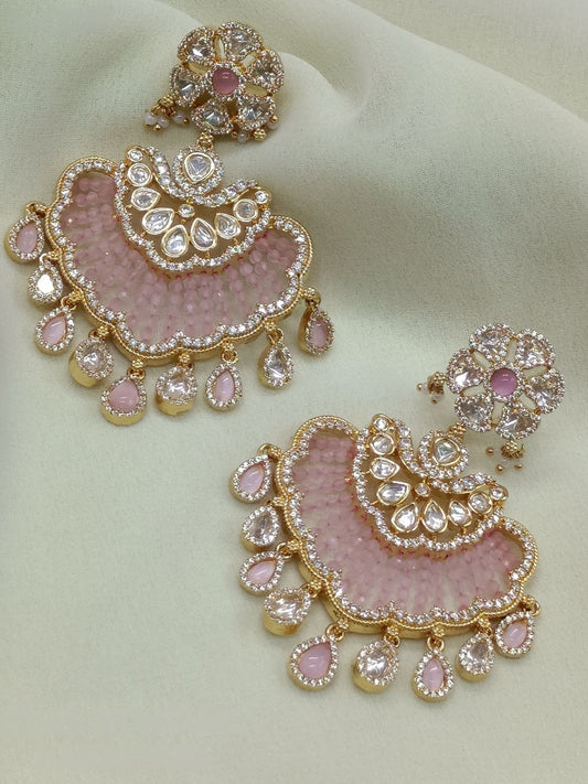 TRIYA PINK KUNDAN CHANDBALI
