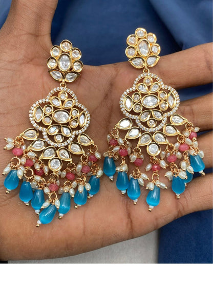 ROYAL KUNDAN CHANDBALI EARRINGS