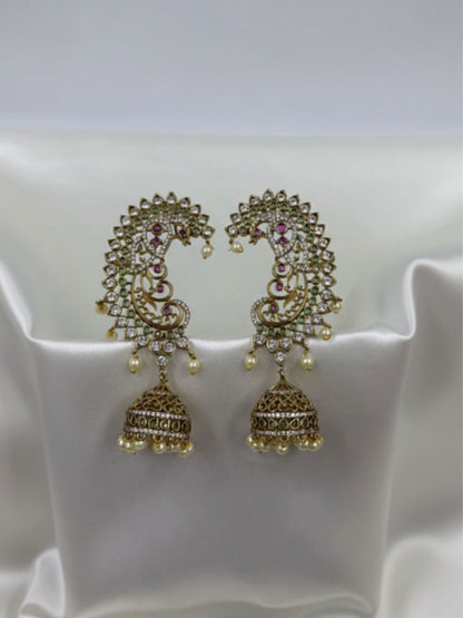 NOOR VICTORIAN PAISLEY JHUMKA EARCUFFS