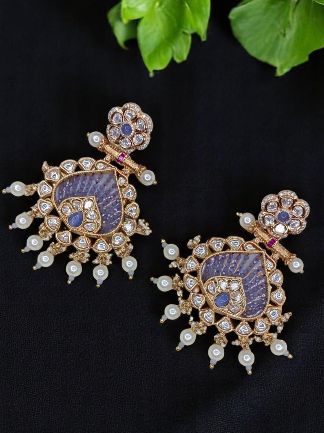 AMARA KUNDAN CHANDBALI EARRINGS