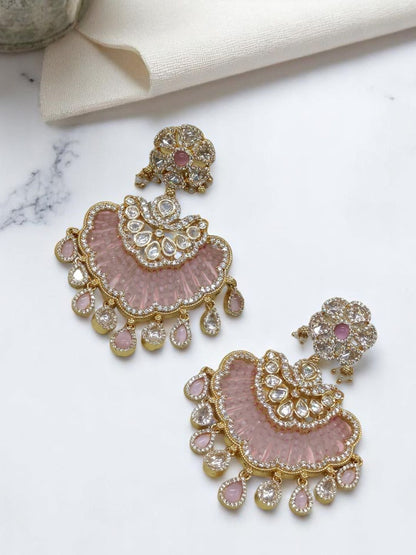TRIYA PINK KUNDAN CHANDBALI