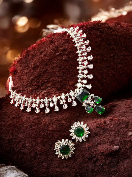STELLA EMERALD ZIRCONIA NECKLACE SET