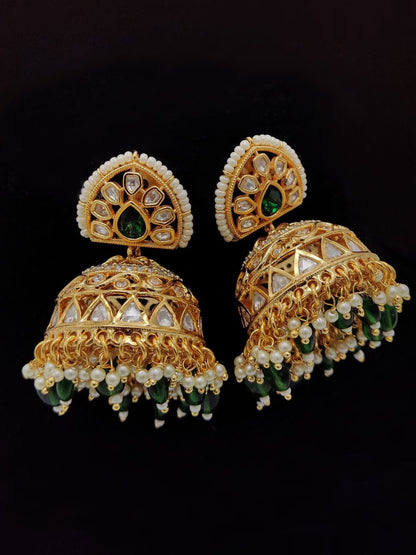 TANVI EMERALD KUNDAN JHUMKAS