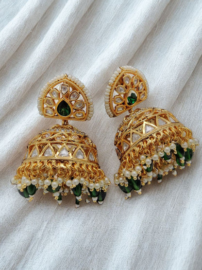 TANVI EMERALD KUNDAN JHUMKAS
