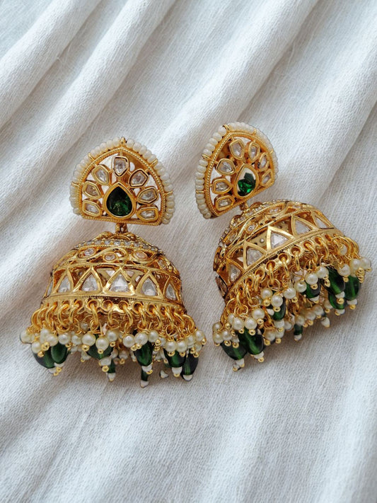 TANVI EMERALD KUNDAN JHUMKAS