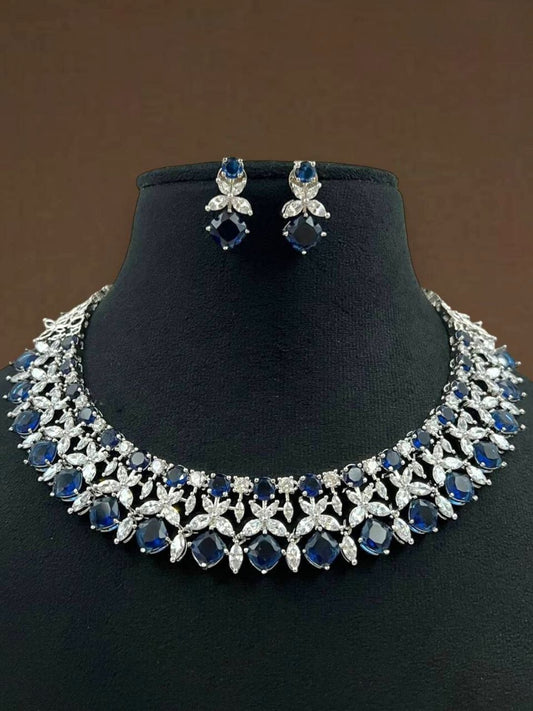 THEA NAVY ZIRCONIA JEWELLERY SET