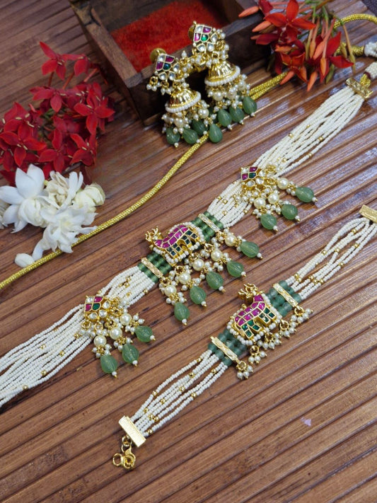 KEERTI JADAU DEER CHOKER SET