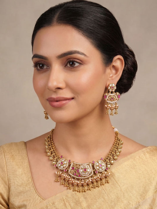 IRA KUNDAN HERITAGE NECKLACE SET