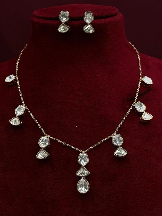 TRIPLE DROP MOISSANITE PENDANT SET