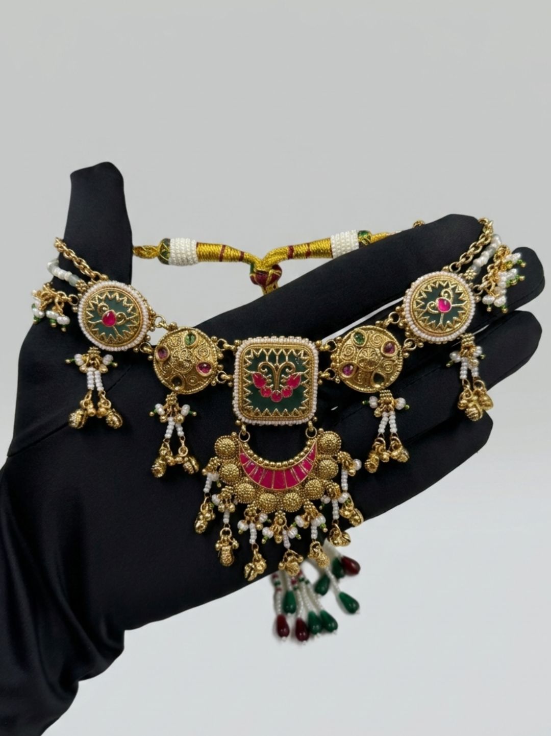 MAHARANI RAJWADI KUNDAN NECKLACE SET