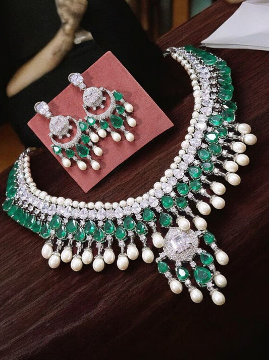 CELESTIA ROYALE AMERICAN DIAMOND JEWELLERY SET