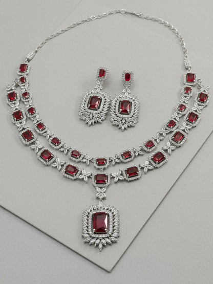 ZIA AMERICAN DIAMOND NECKLACE SET