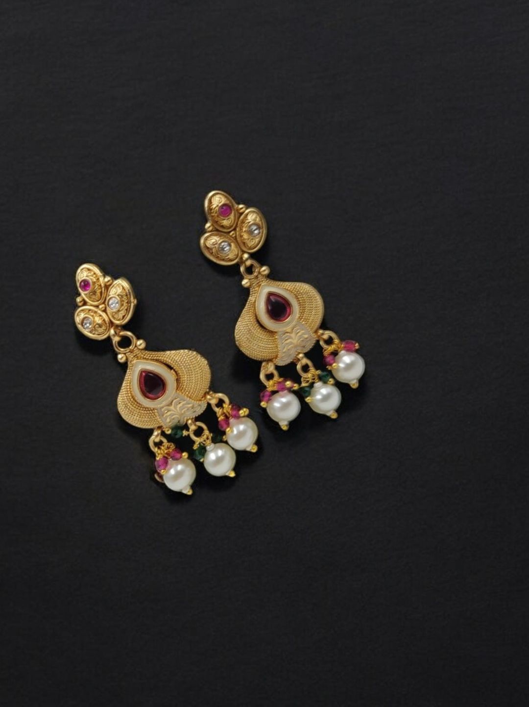 Gold Plated Rajwadi Jewellery Set