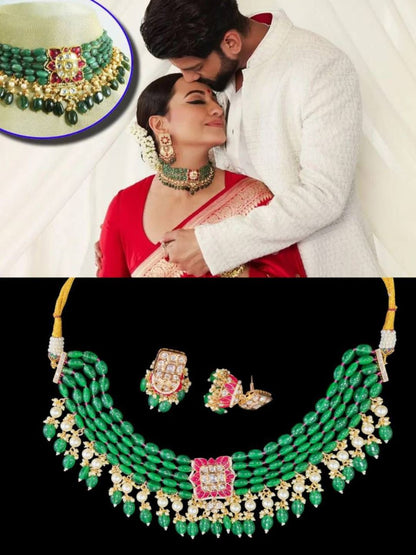 SONAKSHI EMERALD JEWELLERY SET