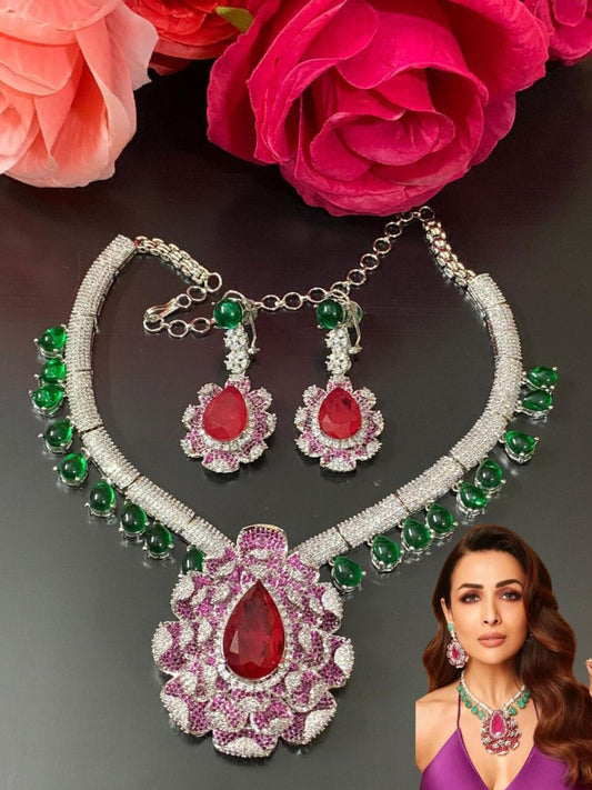 DESIGNER AMERICAN DIAMOND JEWELLERY SET
