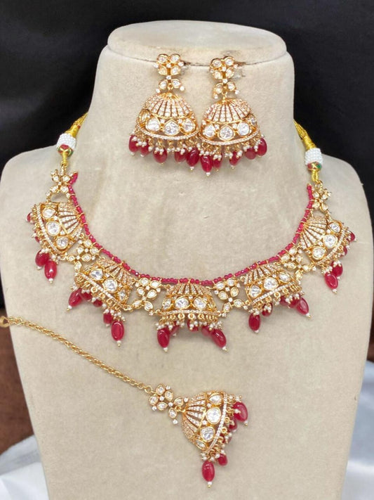 SURYA RUBY KUNDAN JEWELLERY SET