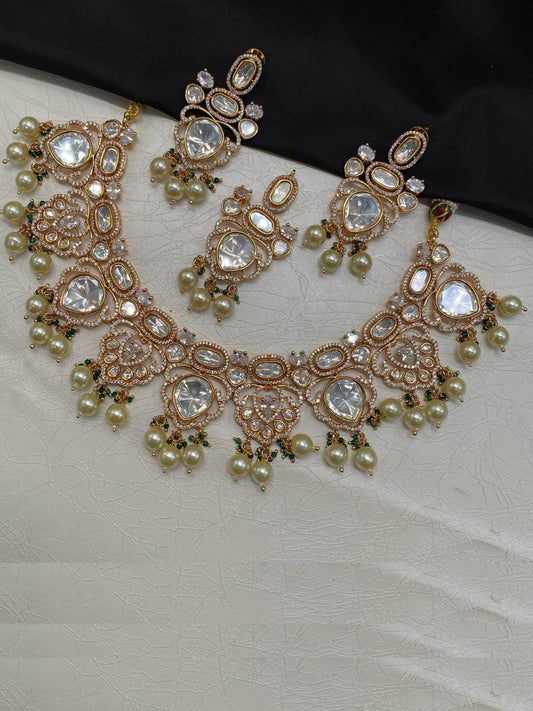 BHAKTI IVORY KUNDAN JEWELLERY SET