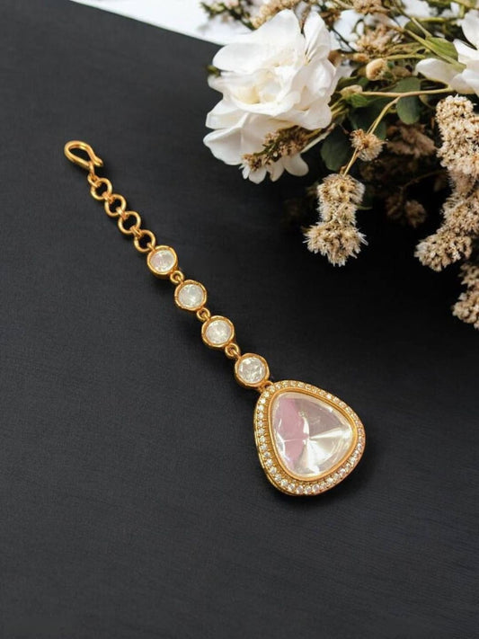 JODHA MOISSANITE POLKI MAANG TIKKA