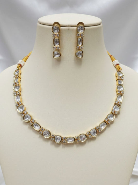 ADHIRA CLASSIC KUNDAN NECKLACE SET