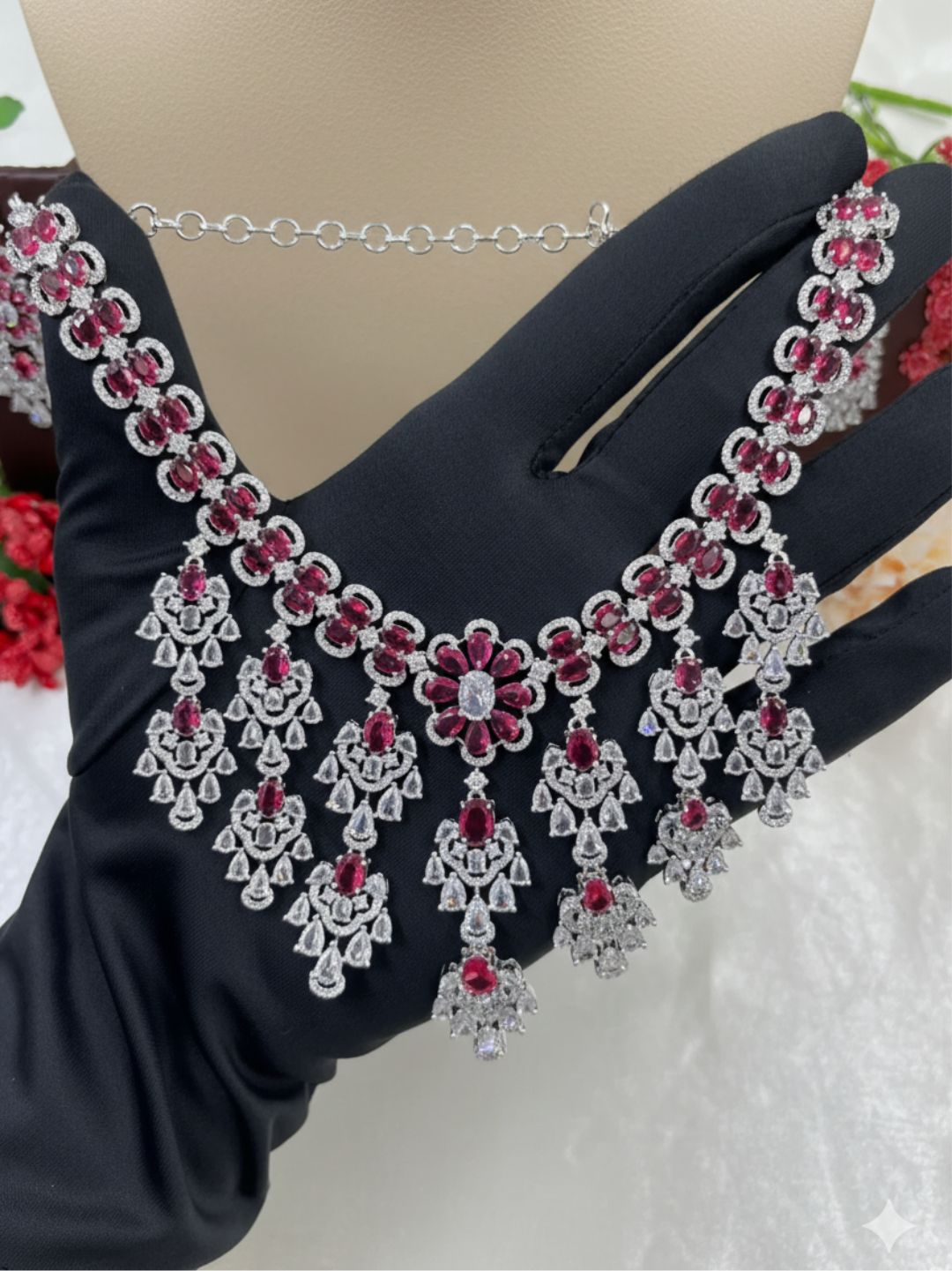 YASMINA AMERICAN DIAMOND NECKLACE