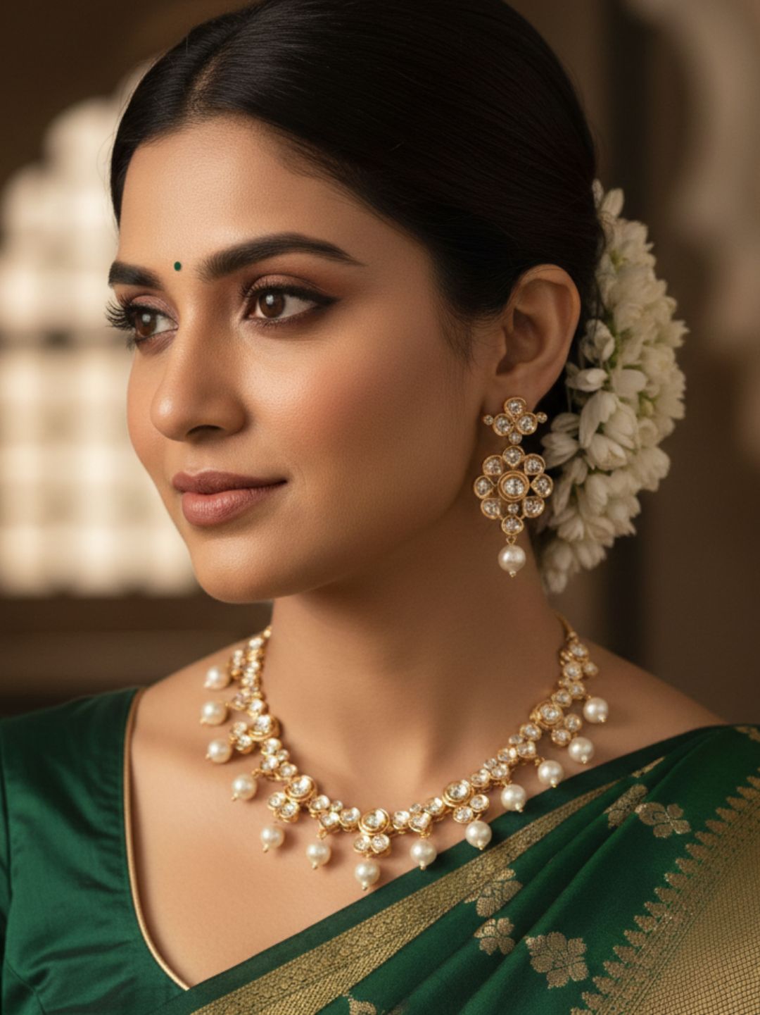 CHANDRIKA KUNDAN PEARL NECKLACE SET