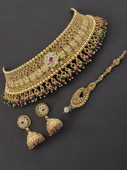 RANI SAHIBA MULTI RAJWADI JEWELLERY SET