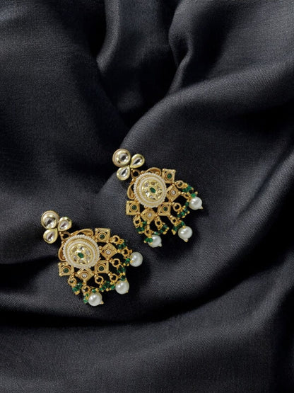 Gold Plated Rajwadi Jewellery Set