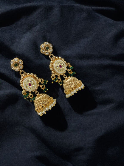 MAHARANI GOLD PLATED RAJWADI JEWELLERY SET