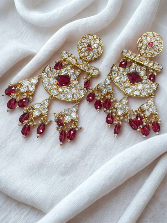 RIDDHI RUBY KUNDAN EARRINGS