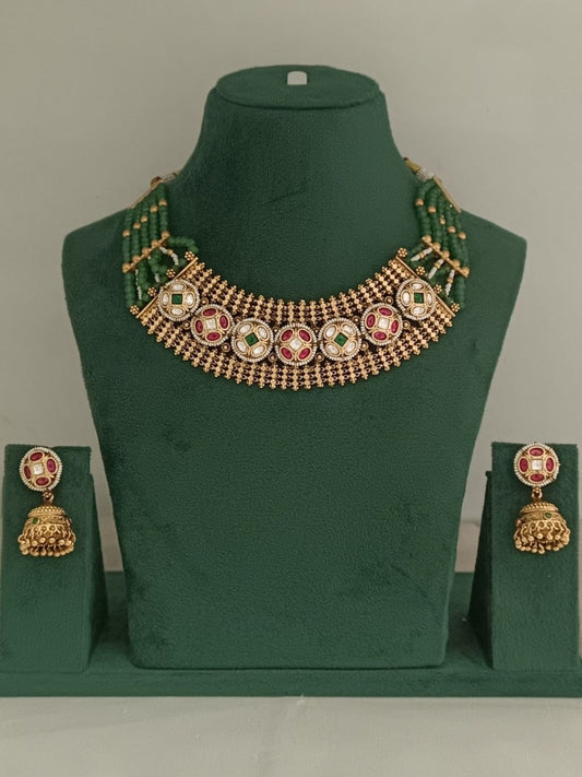 ISIRA RAJWADI JEWELLERY SET