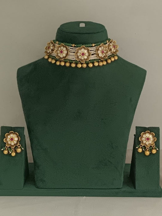 KAVYA RAJWADI CHOKER JEWELLERY SET