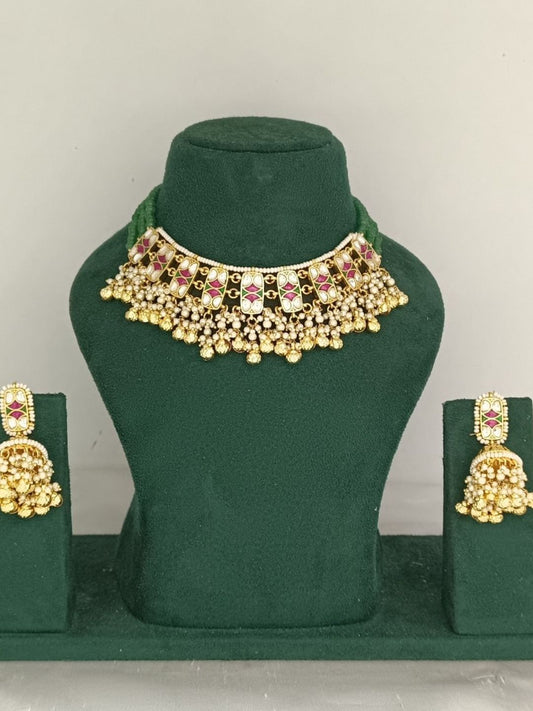 ANVI RAJWADI CHOKER JEWELLERY SET