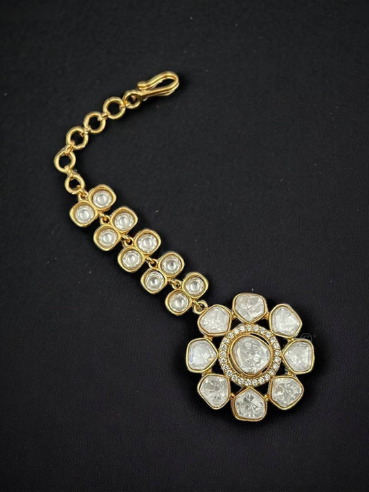 PARIZAAD MOISSANITE POLKI MAANG TIKKA