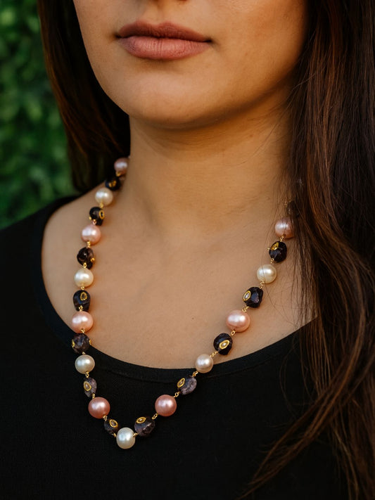 ROYAL PEARL FUSION BEADED NECKLACE