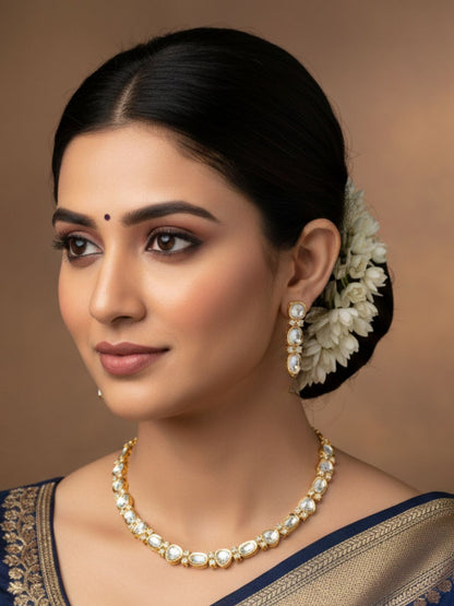 ADHIRA CLASSIC KUNDAN NECKLACE SET